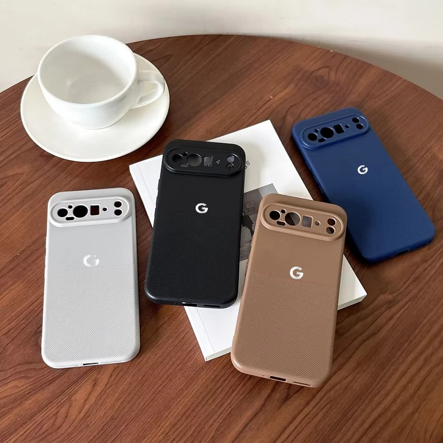 Schutzhülle mit geometrischem Punktmatrix-Muster für Google Pixel 10, 9 Pro XL, 8, 7, 6 Pro in Schwarz aus weichem TPU - Bild 2
