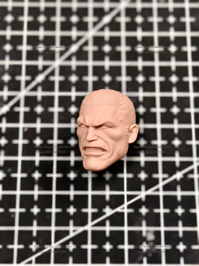 Bandai Thragg Tough Guy Man Soldier, unbemalte Kopfskulptur, weiß, Zubehör - Bild 3