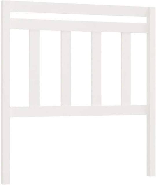 vidaXL Bettkopfteil aus Massivholz Kiefer in Weiß, B/T/H: 106 x 4 x 100 cm - Bild 1