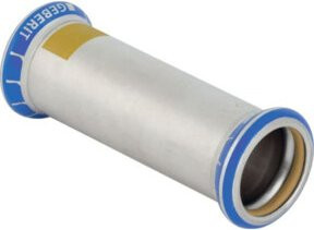 Geberit Mapress Gas-Schiebemuffe aus Edelstahl für Natur- und Flüssiggas, Durchmesser: 35 mm, Farbe: Silber - Bild 1