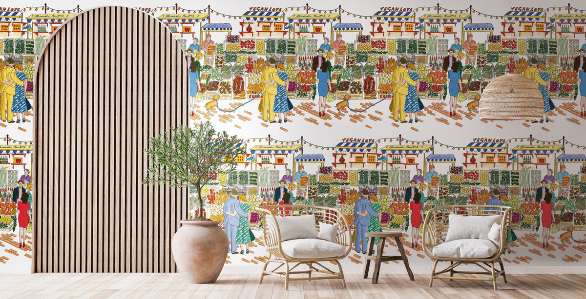 Jannelli & Volpi Mural La Vucciria Design Tapete Multicolour Vlies - Bild 2