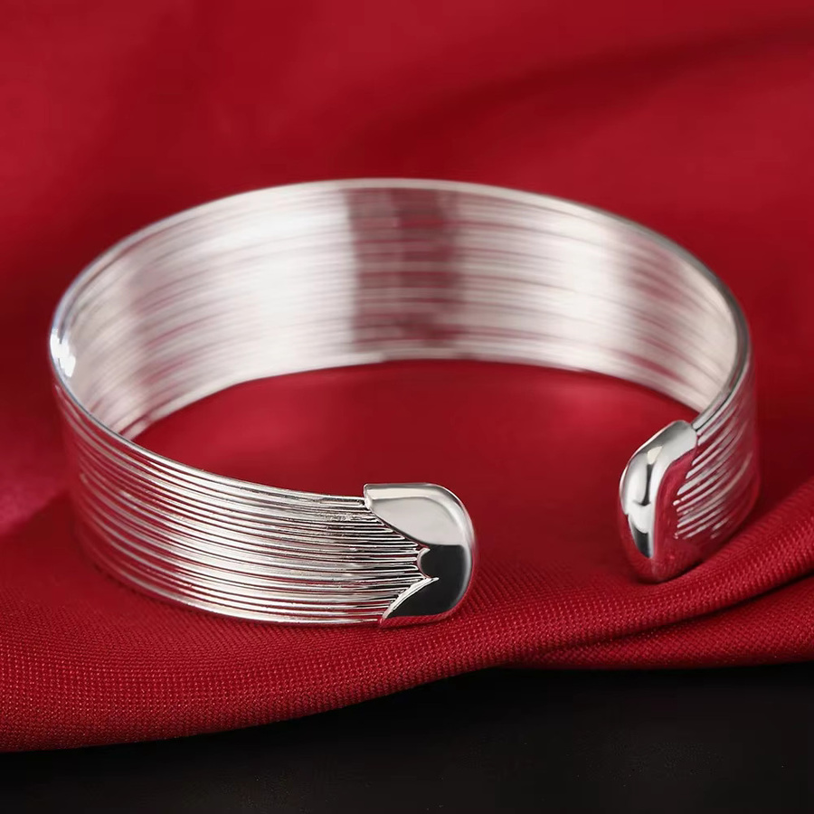 Armreif 925 Silber, Retro-Multi-Line, Damen - Bild 3