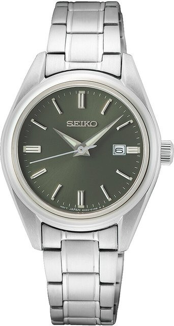 Seiko Armbanduhr, Quarz, Edelstahl, Grün, 30 mm, Damen - Bild 1