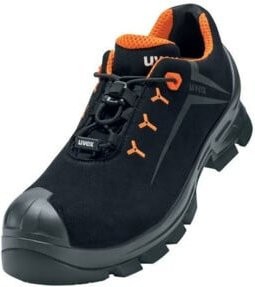 uvex Sicherheitshalbschuhe S3 HI HRO SRC 2 MACSOLE aus Mikrovelours in Schwarz mit uvex xenova Kunststoffkappe, Größe 39, Weite 11 - Bild 1