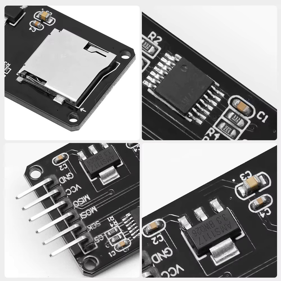 Keyestudio Micro-SD-Kartenmodul mit SPI-Schnittstelle und Pegelumwandlung in Schwarz für Arduino IDE-Programmierung inklusive SD-Kartenhalter - Bild 3