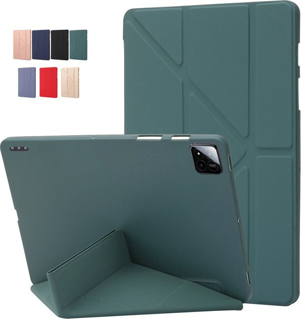 Xiaomi Poco Pad X1 Smart Folio Schutzhülle aus Soft TPU mit Standfunktion, 11,2 Zoll, Grau und Grün - Bild 1