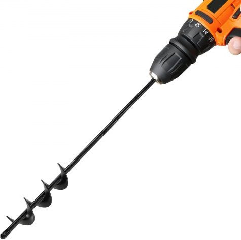 VEVOR Erdbohrer für Bohrmaschinen aus Q235-Stahl, 40 x 420 mm, für 3/8-Zoll-Sechskant-Bohrer, Gartenbohrer und Pfahlbohrer zum Pflanzen und Graben - Bild 1