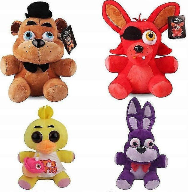 Five Nights at Freddy's Plüschtier Set mit Bonnie, Foxy und Chica in Mehrfarbig, Höhe: 25 cm, 4 Stück - Bild 1