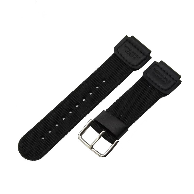 Casio Uhrenarmband Nylon, Schwarz, Unisex, 18mm - Bild 5