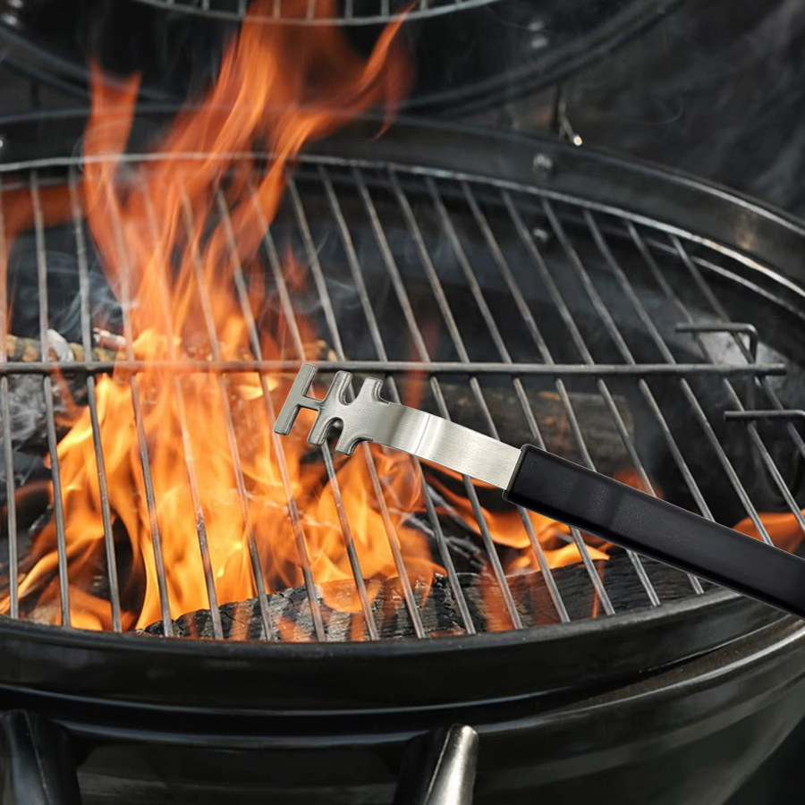 Kesoto Grillrost Heber in Silber als praktisches Grillwerkzeug zum Abziehen des Grillgitters - Bild 4