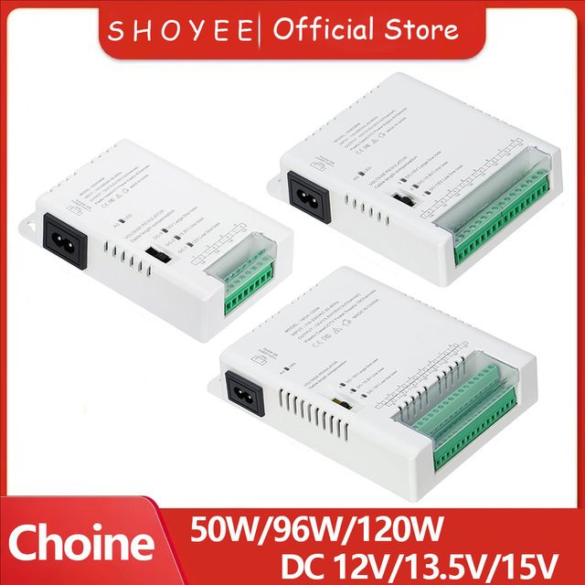 SHOYEE Sicherheitskamera-Netzteil in Weiß mit PTC-Sicherung, Eingang 90 V–264 VAC, Ausgang 12 V–13,8–15 VDC - Bild 1