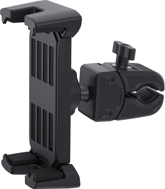 Homhu Universelle Tablet-Halterung für Fitness-Studio Laufband und Fahrrad, Lenker-Clip-Ständer für iPad Pro 11 und 12.9, Air sowie Samsung Smartphones von 4 bis 14 Zoll, Schwarz - Bild 1