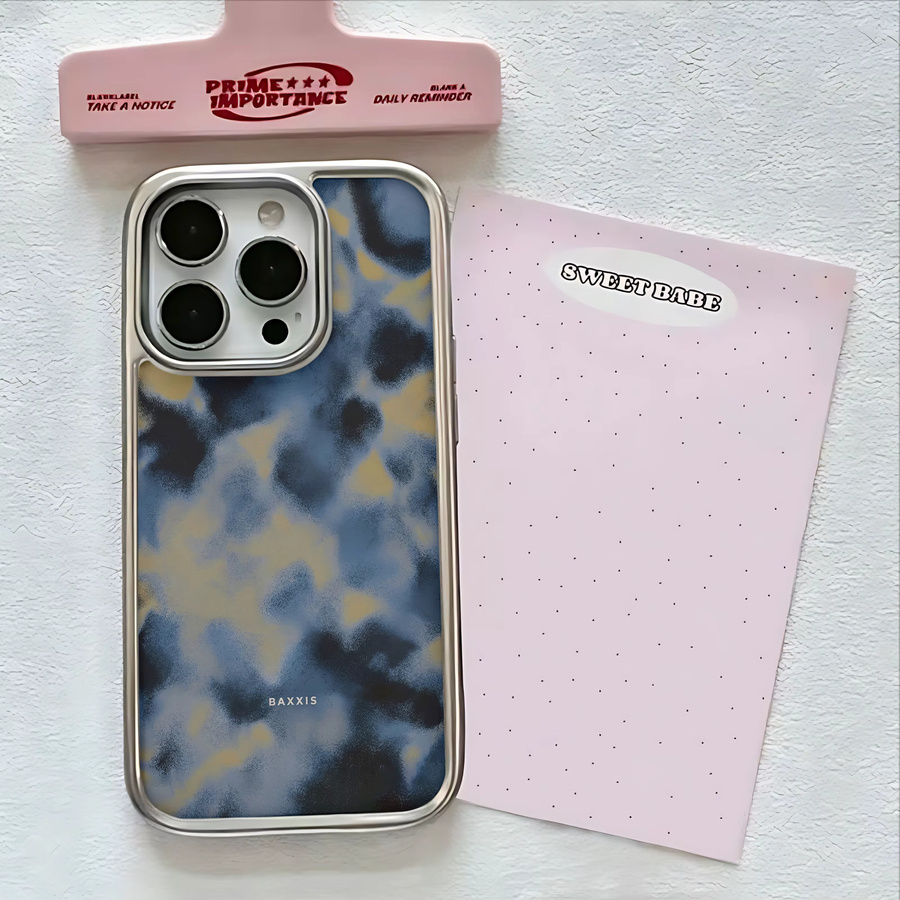 Haze Blue Graffiti Handyhülle für iPhone 15 14 13 12 11 Pro Max X XR XS Max Plus – Transparente weiche Rückseiten-Abdeckung in Blau - Bild 2