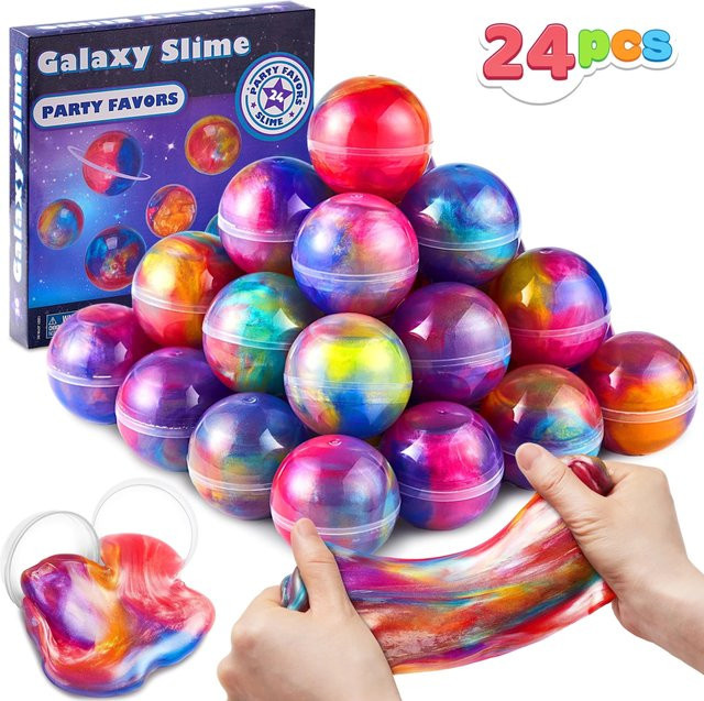 Joyfy Mini Schleim Galaxie Schleimkugeln, 24-teiliges Set, Mehrfarbig - Bild 1