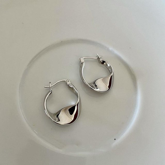 Creolen Metall, Gold, Damen, Vintage - Bild 1