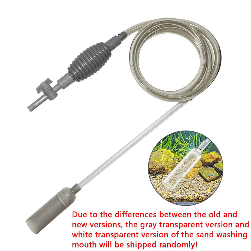 Findixpet Aquarium Wasserwechsler Siphon mit manuellem Wasserabsorber in Grau - Bild 2