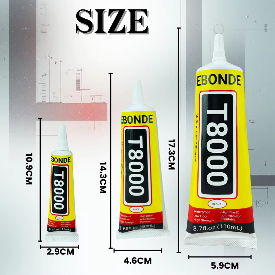 EBONDE T8000 Multifunktions-Kleber für Handy-Reparaturen und LCD-Bildschirme, transparent - Bild 2