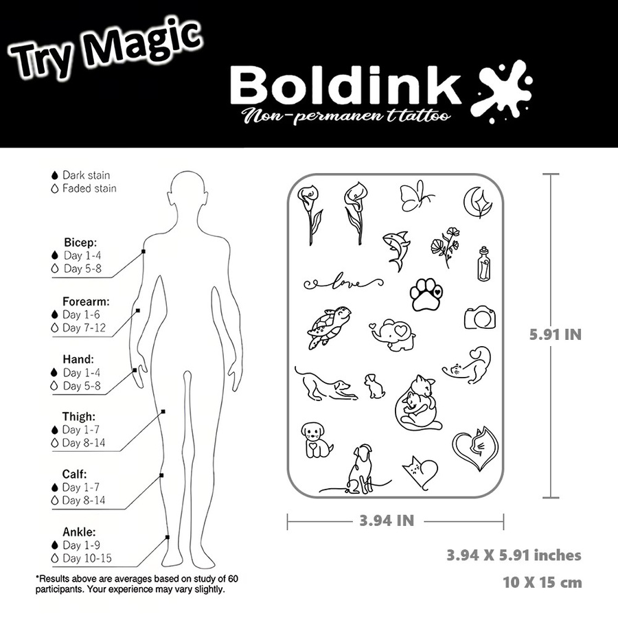 BOLDINK Tattoo-Aufkleber, Unisex - Bild 3
