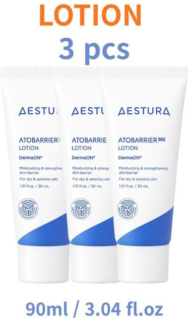 AESTURA Atobarrier365 Creme und Lotion, 3x 30 ml, mit Ceramid, für trockene und empfindliche Haut - Bild 1