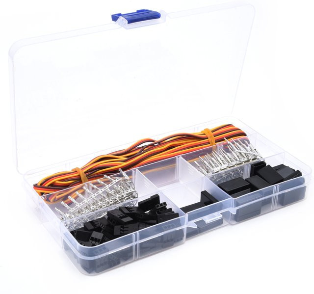 Readytosky Servo Stecker Set mit 30 Kabeln in Mehrfarbig, 26AWG Draht, Männlich und Weiblich für JR Stil und Futaba kompatibel - Bild 1