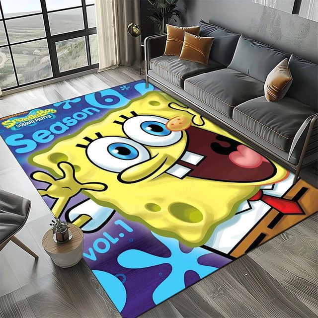 Rutschfester 3D Patrick Star Cartoon Teppich aus Polyester für Wohnzimmer, Schlafzimmer und Kinderzimmer, Mehrfarbig, B/B: 80 x 120 cm - Bild 1