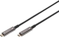 Digitus USB-C zu USB-C Active Optical Cable (AOC) DisplayPort 1.2 mit 4K 60 Hz Unterstützung, Schwarz, Länge: 10,0 m - Bild 1