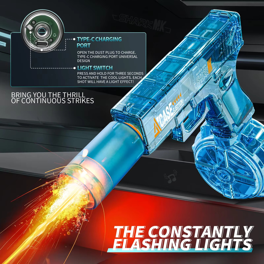 CTMA Wasserpistole, Automatische Elektrische Glock, Rot - Bild 2
