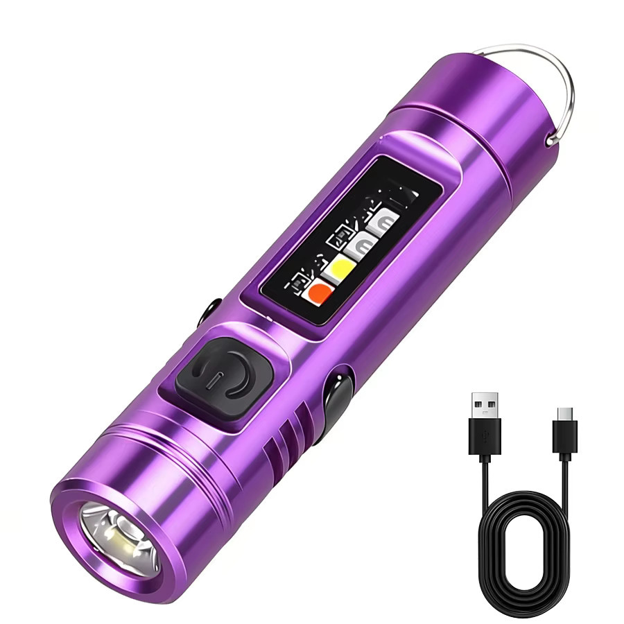 Heinast Wiederaufladbare Mini-Schlüsselanhänger-Taschenlampe mit Magnet und Mehrfachmodi in Multicolour - Bild 1