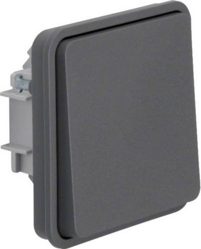 Hager Taster-Einsatz Druckknopf in Grau WNA020 IP55 - Bild 1
