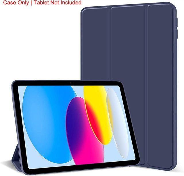 Magnetische Flip-Hülle aus PU-Leder für iPad 10. und 11. Generation (10.9'' und 11'') mit dreifach faltbarem Ständer in Blau - Bild 1