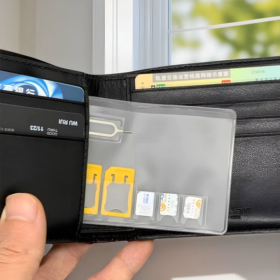 Tragbare Aufbewahrungstasche für SIM-Karten und Bankkarten in Transparent - Bild 2