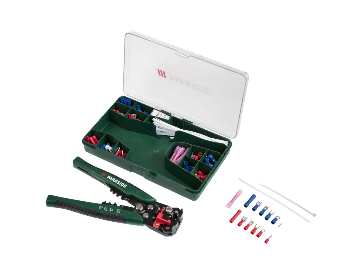 Parkside Automatik-Abisolier- und Crimpzangen-Set mit 3-in-1-Funktion in Grün und Stahl - Bild 3