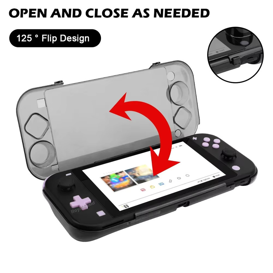 Transparente Glitzer-Schutzhülle für Nintendo Switch Lite in Kristalloptik - Bild 4