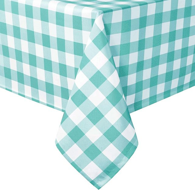 JMG Household Supplies Tischdecke Buffalo Plaid im Schachbrettmuster, rechteckig, Türkis, B/T: 90 x 140 cm - Bild 1