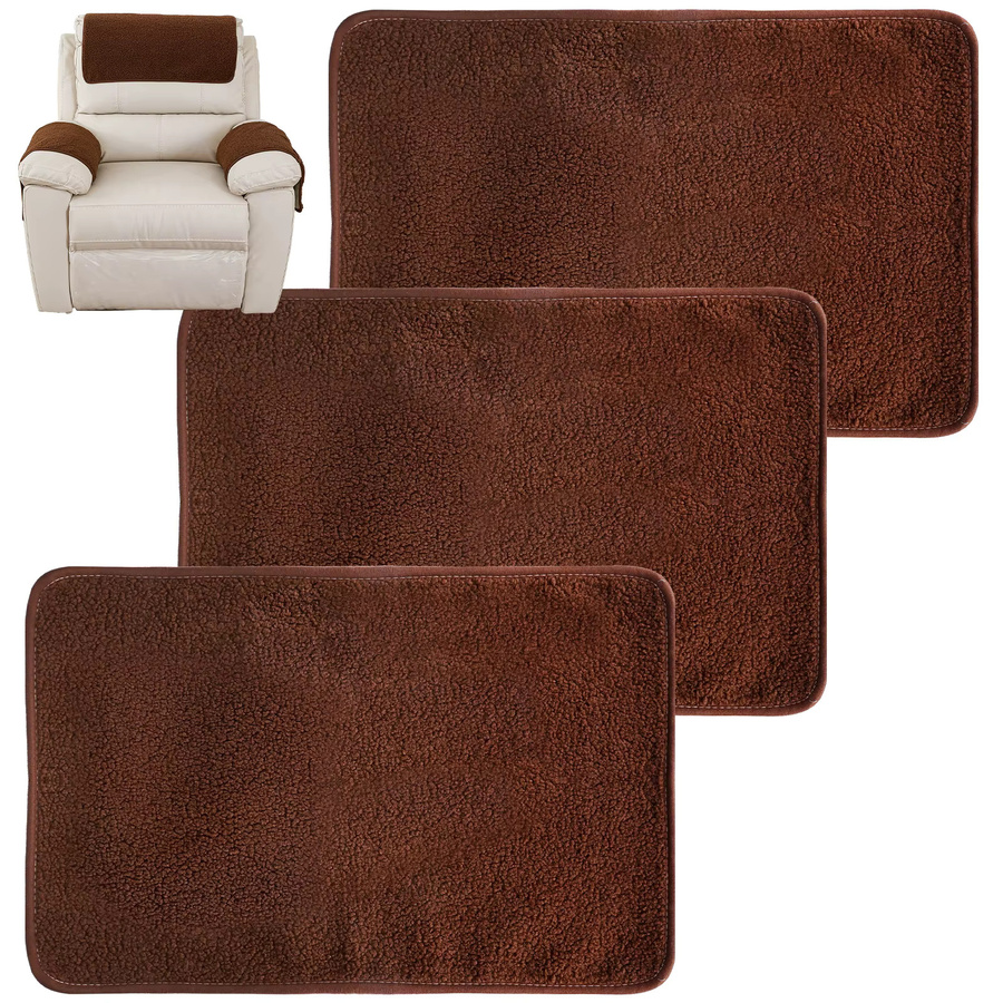 Willstar 3-teiliges Sofa-Kopfstützenabdeckung Set aus weichem Polyester in Braun - Bild 5