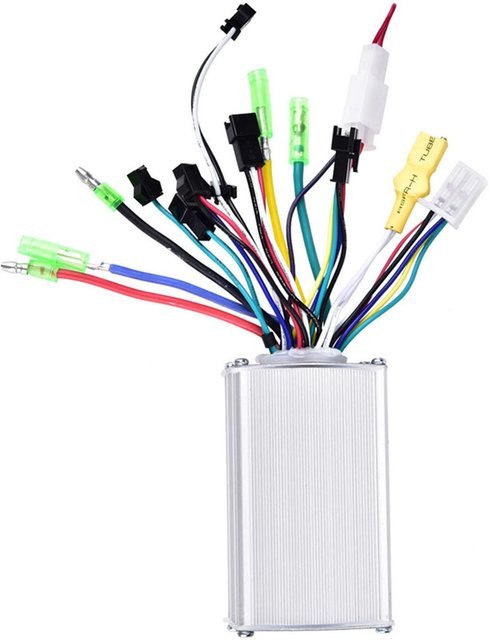 Bürstenloser Motorcontroller mit LCD-Panel für Elektrofahrrad und Roller, 350W, 36V/48V, Farbe: Silber - Bild 1