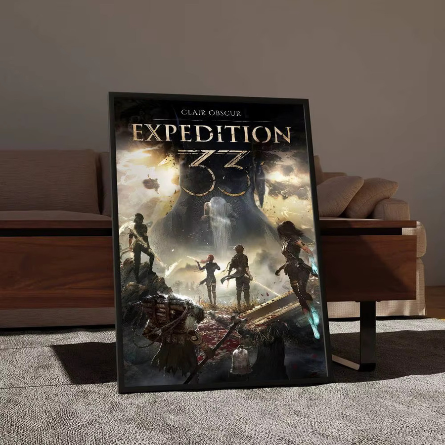 C-Clair O-Obscur E-Expedition 33 Vintage-Poster im skandinavischen Design für deine Heim-Bar oder dein Café, mehrfarbig - Bild 5