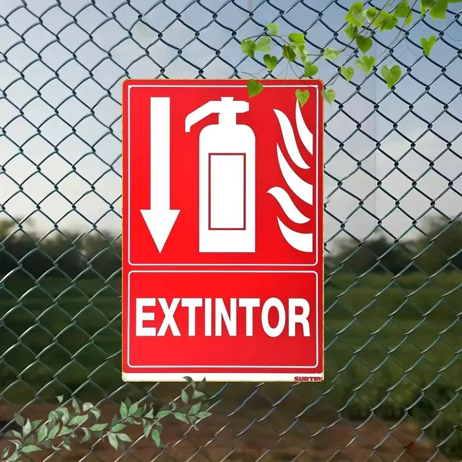CIFBUY Feuerlöscher-Schild aus Aluminium in Rot, B/H: 20 x 30 cm - Bild 4