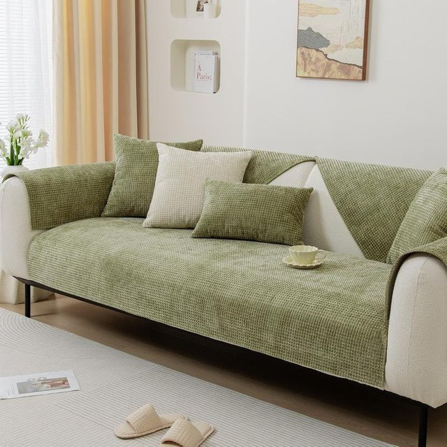 Rutschfeste High-End Sofabezüge und Kissenbezüge aus Chenille und Mikrofaser von Super Six, B/H: 90 x 70 cm - Bild 1