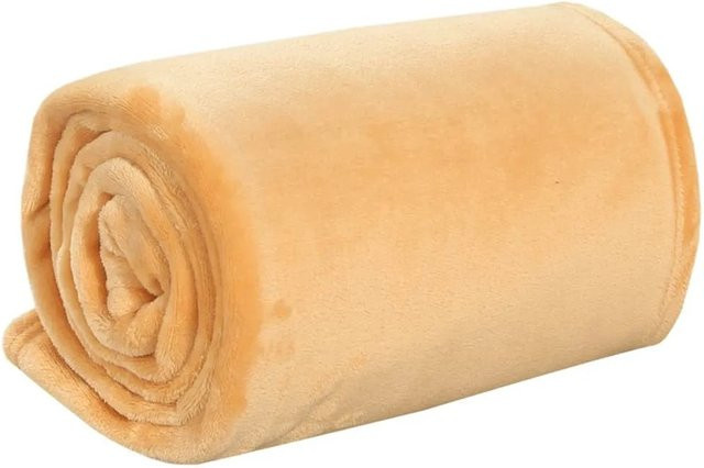 vidaXL Decke aus Polyester in Gelb, B/T: 130 x 170 cm - Bild 1