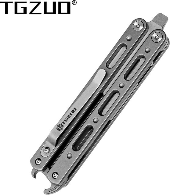 TGZUO Multifunktionales EDC-Werkzeug aus Titanlegierung mit klappbarem Griff und Taschenflaschenöffner für Outdoor-Einsätze - Bild 1