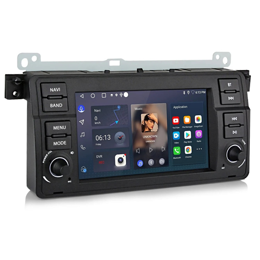 Junsun 7 Zoll Autoradio für BMW E46 (1999 bis 2004) mit Bluetooth und GPS in Schwarz - Bild 2