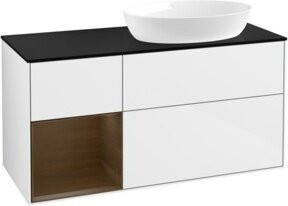 V&B Waschtischunterschrank Finion Wandbeleuchtung Weiß Lackiert B/T/H: 120 x 50,1 x 50,1 cm - Bild 1
