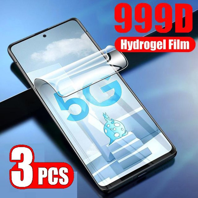 3er-Set Hydrogel-Displayschutzfolien für Samsung Galaxy A55 A54 A15 A34 A14 A13 A53 A52 A12 A33 A23 A32 A73 A03 A50 A70 A21S, transparente Vollabdeckung - Bild 1