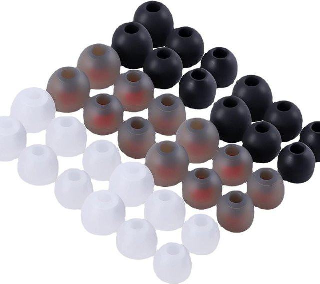 18 Paar Cyprinoid Silikon-Ohrstöpsel-Aufsätze in Multicolour für In-Ear Kopfhörer, Ersatz-Ohrstöpsel in klein, mittel und groß zur Geräuschunterdrückung - Bild 1