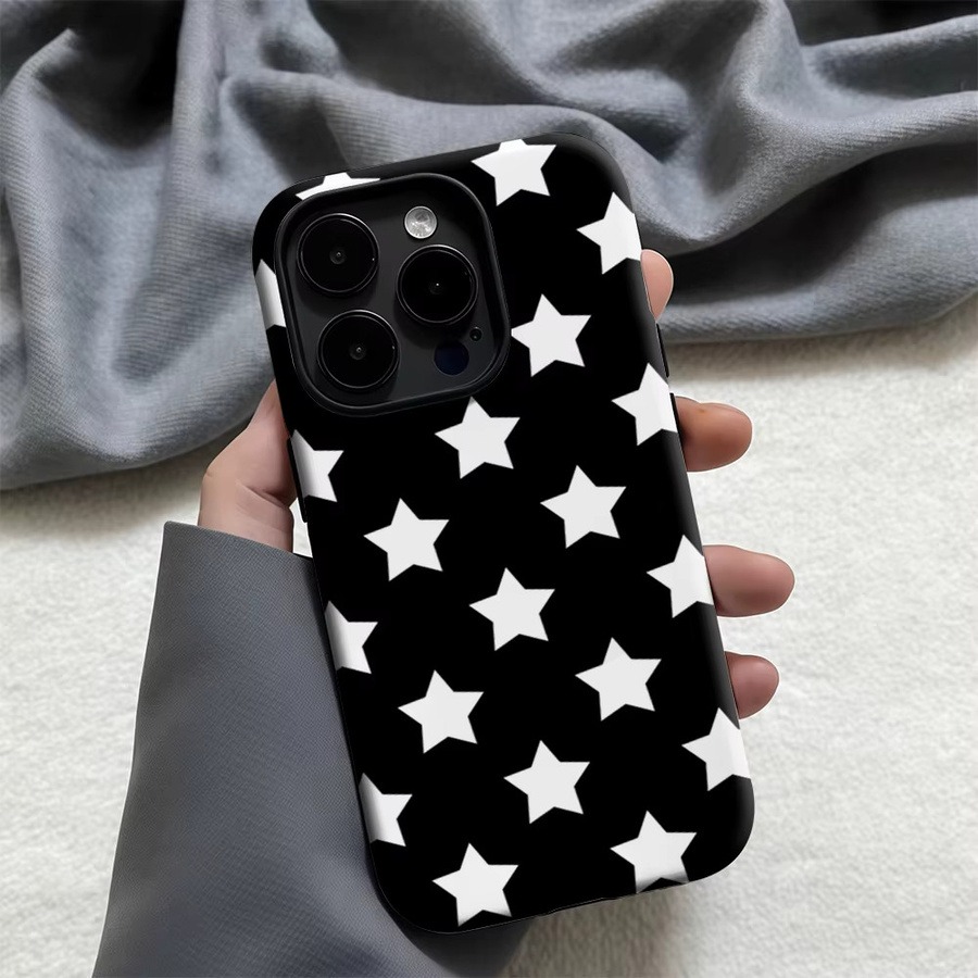 Potdemiel Handyhülle Midnight Starfield für iPhone 17 16 15 14 13 Pro Max Plus mit doppelschichtiger Rückseite in Schwarz - Bild 4