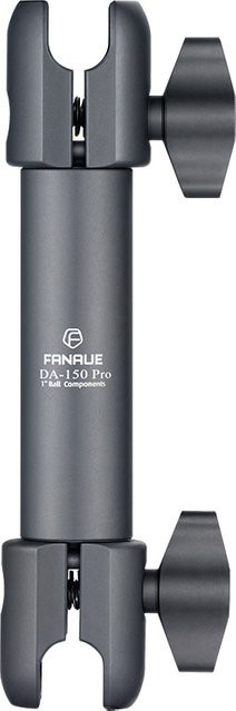 FANAUE Motorrad-Sportkamera-Halterung mit 25 mm Kugelkopf-Doppelgelenken und Verbindungsstange aus Aluminiumlegierung in Schwarz - Bild 1