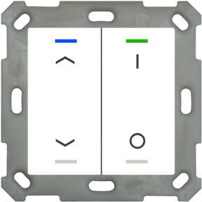 MDT technologies Taster Light 55 2-fach RGBW Wand-Szenencontroller, Reinweiß glänzend - Bild 1