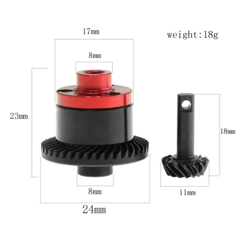 Traxxas Upgrade HD Stahl-Spiralgetriebe 39T/15T Diff, 1:16, Metall - Bild 2