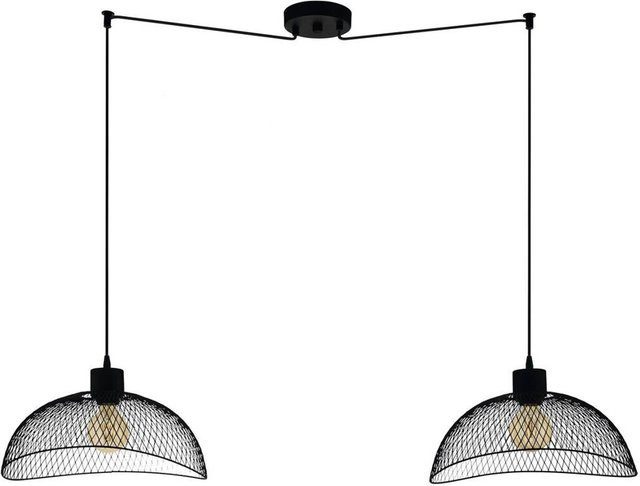 Eglo Pendelleuchte aus Stahl in Schwarz mit 2 E27 Fassungen, B/H/L: 36 x 110 x 139 cm - Bild 1